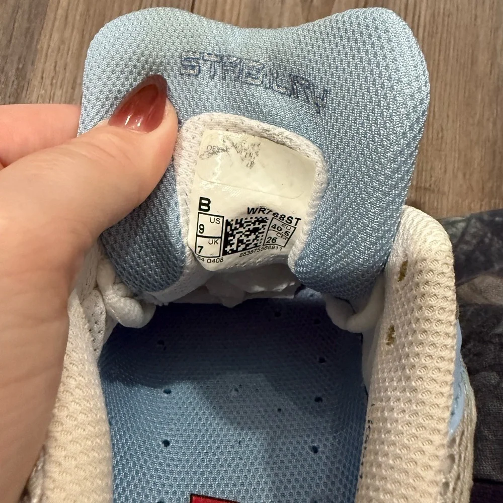 New Balance Women's Light Blue and Silver Running Sneakers